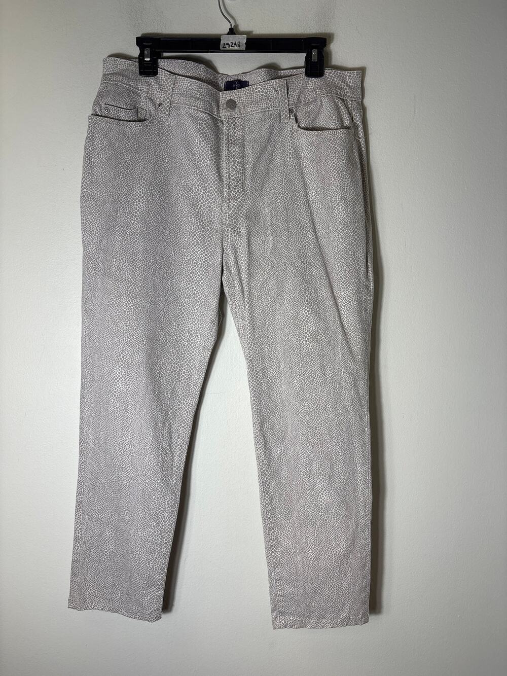 NYDJ Stone and White Printed Jeans Sz 16P